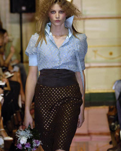 FrostFrench Silk Polka dot Blouse - S/S 2006 - UK 10
