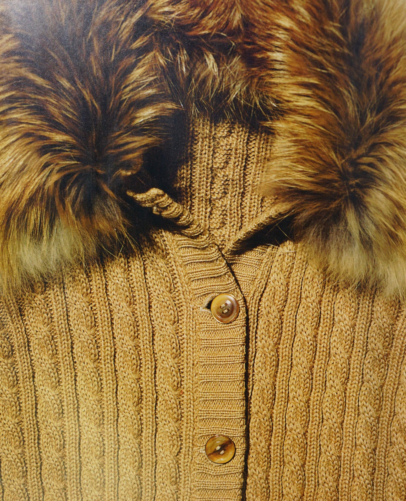 Yves Saint Laurent Rive Gauche Fox Trim Cardigan - A/W 1973