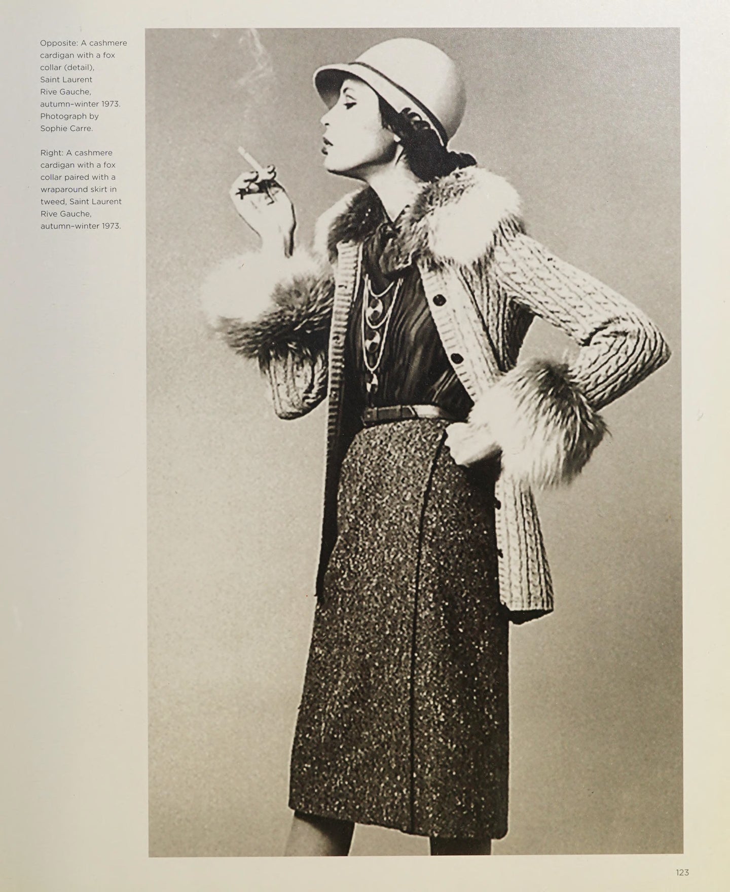 Yves Saint Laurent Rive Gauche Fox Trim Cardigan - A/W 1973